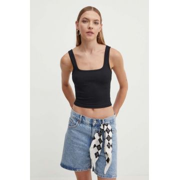 Hollister Co. top femei, culoarea negru