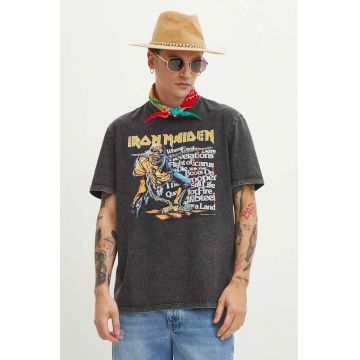 Medicine tricou din bumbac barbati, culoarea gri, cu imprimeu