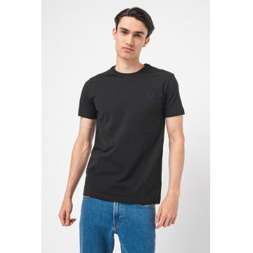 Tricou de bumbac cu broderie logo