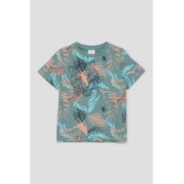 Tricou de bumbac cu imprimeu tropical