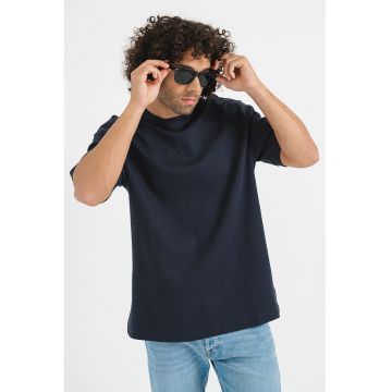 Tricou din bumbac organic cu decolteu la baza gatului