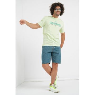 Tricou din bumbac organic cu imprimeu logo pe piept