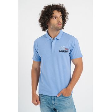 Tricou polo cu imprimeu logo E-Coville