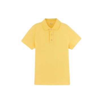 Tricou polo cu aspect de material pique