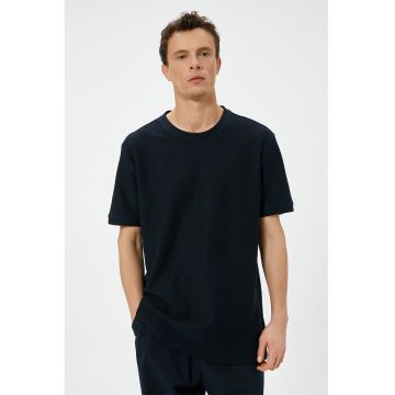 Tricou slim fit texturat