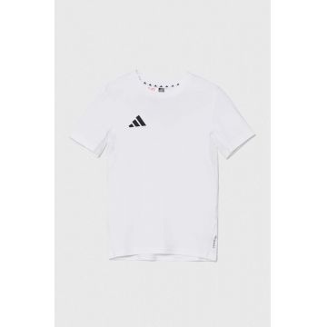 adidas tricou copii J TEAM TEE culoarea alb, neted, IT5056