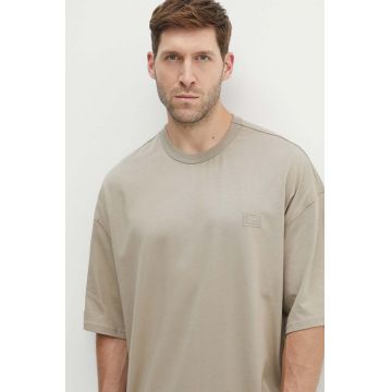 Alpha Industries tricou din bumbac Essentials RL barbati, culoarea bej, cu imprimeu, 146504