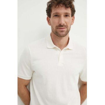 Marc O'Polo polo de bumbac culoarea bej, neted, 426214453244