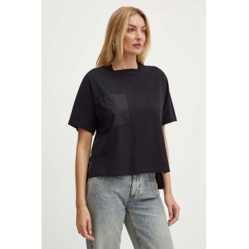 MAX&Co. tricou din bumbac femei, culoarea negru, 2426946071200