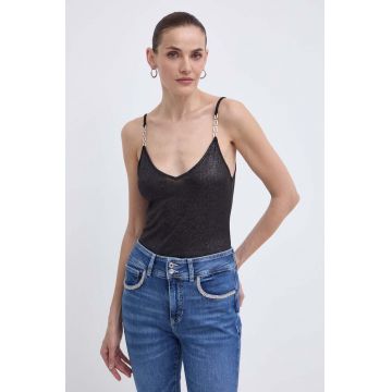 Morgan top BAQUA femei, culoarea negru, BAQUA