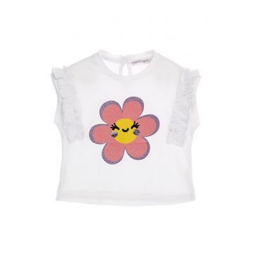 Tricou de bumbac cu imprimeu floral