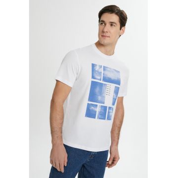 Tricou de bumbac cu imprimeu grafic