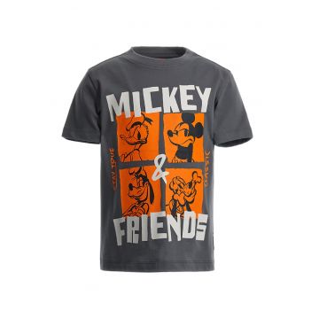 Tricou de bumbac cu imprimeu Mickey Mouse