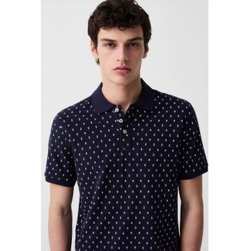 Tricou polo cu imprimeu grafic