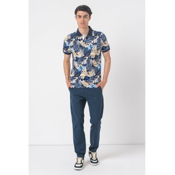 Tricou polo cu imprimeu tropical