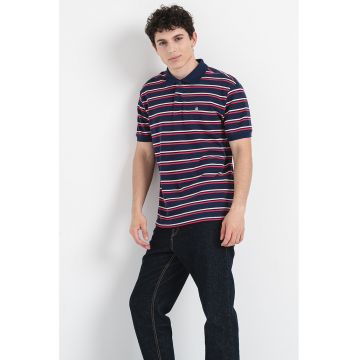 Tricou polo cu model in dungi