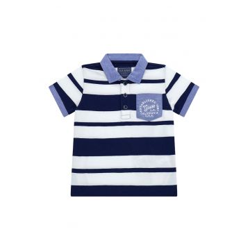 Tricou polo cu model in dungi