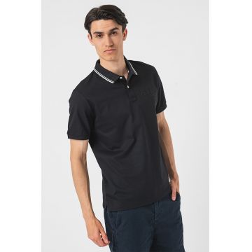 Tricou polo de bumbac cu logo brodat