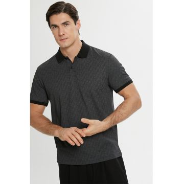 Tricou polo texturat de bumbac