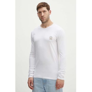 Versace longsleeve barbati, culoarea alb, cu imprimeu