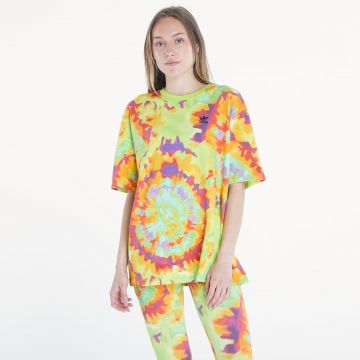 Tricou adidas Tie-Dyed Oversized Short Sleeve Tee Yellow/ Multicolor