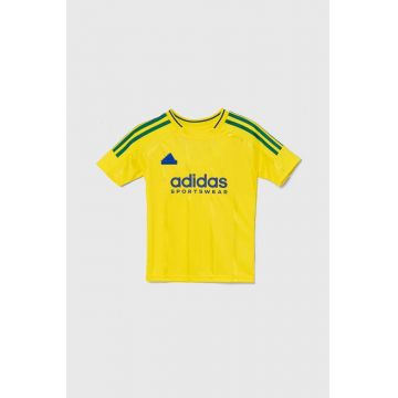 adidas tricou copii J NP TEE culoarea galben, cu imprimeu, IY0144