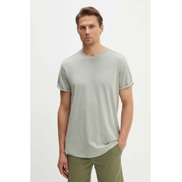 G-Star Raw tricou din bumbac barbati, culoarea alb, neted