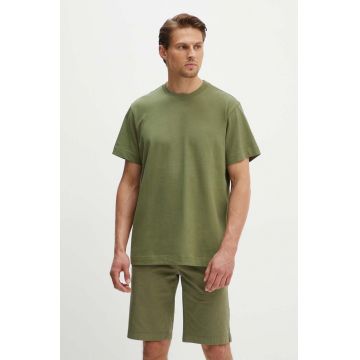 G-Star Raw tricou din bumbac culoarea verde, neted