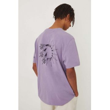 Medicine tricou din bumbac barbati, culoarea violet, cu imprimeu