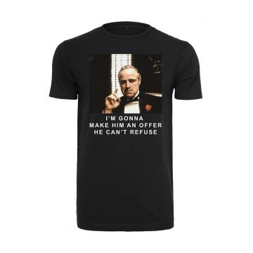 Tricou unisex cu decolteu la baza gatului si imprimeu The Godfather