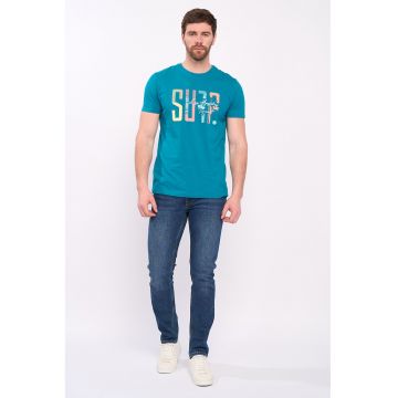 Tricou de bumbac cu imprimeu text