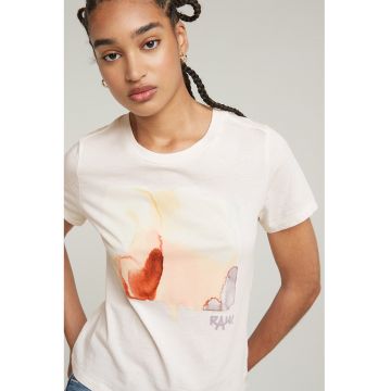 Tricou de bumbac organic cu imprimeu pe piept