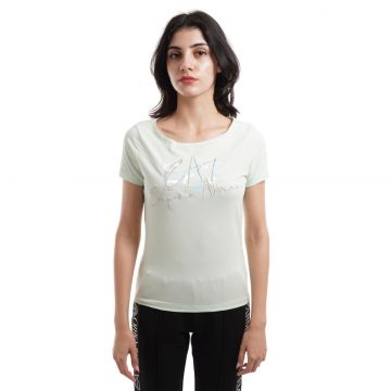 Tricou EMPORIO ARMANI EA7 pentru femei TRAIN LOGO SERIES W HANDWRITTEN TEE CROSSOVER - 3DTT26TJFKZ01880