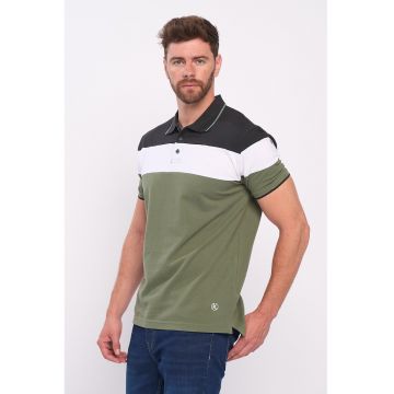 Tricou polo cu aspect pique