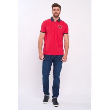 Tricou polo cu aspect pique