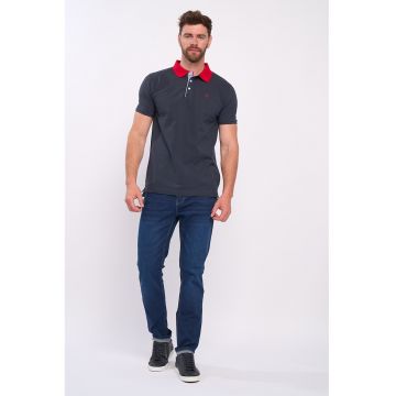 Tricou polo cu aspect pique