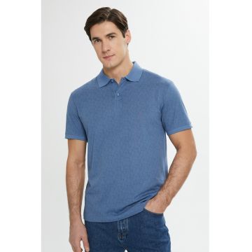 Tricou polo texturat de bumbac