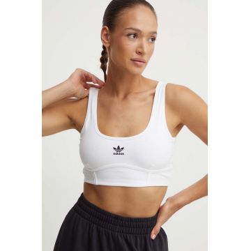 adidas Originals top Trefoil Bra culoarea alb, IN4116