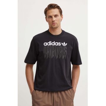 adidas Originals tricou din bumbac barbati, culoarea negru, cu imprimeu, IZ4831