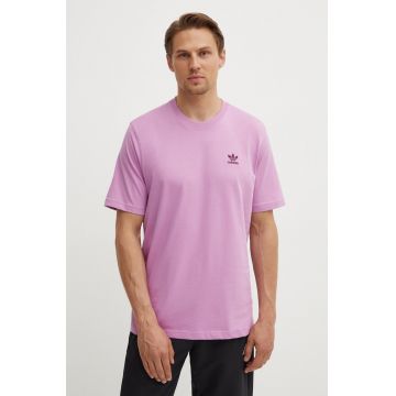 adidas Originals tricou din bumbac barbati, culoarea violet, cu imprimeu, IY5477