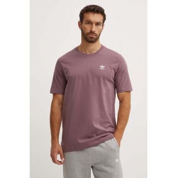 adidas Originals tricou din bumbac barbati, culoarea violet, neted, IZ2104