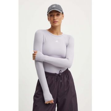 adidas Performance mânecă lungă de antrenament Techfit culoarea violet, IX3262