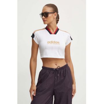 adidas tricou Tiro femei, culoarea alb, IW6800