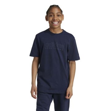 adidas tricou de bumbac pentru copii J SZN GFX TEE culoarea albastru marin, cu imprimeu, IW0916