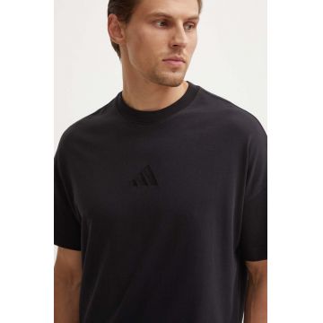 adidas tricou din bumbac ALL SZN bărbați, culoarea negru, cu imprimeu, IY4150