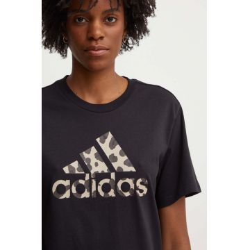 adidas tricou din bumbac femei, culoarea negru, IW5174