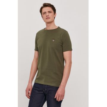 Aeronautica Militare Tricou bărbați, culoarea verde, material neted