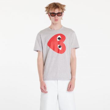 Tricou Comme des Garçons PLAY Logo Print Short Sleeve Tee UNISEX Grey