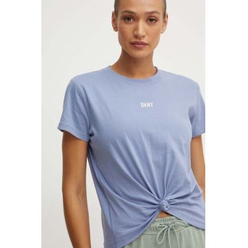 Dkny tricou din bumbac femei, culoarea violet, DP3T8521