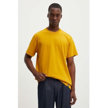 G-Star Raw tricou din bumbac culoarea galben, neted